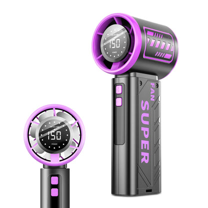 WEDEESUN Handheld Portable Fan - 4000Mah Rechargeable Battery-Powered, 6-Speed Multi-Speed, LED Digital Display, Backup Power Function, Electric Mini Travel Must Haves, Summer Essentials Mini Gifts, Fan Portable