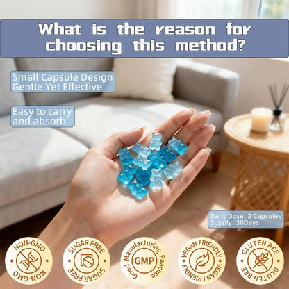 Onledy 16-In-1 Magnesium Complex Gummies - Dietary Self Care Products, Multi-Nutritional Mineral Supplements with L-Theanine, Ashwagandha, GABA, 5-HTP, Vitamin D3, B6, Non-Gmo Mineral Supplements for Sleep Support, Stress Relief, 2 Gummies Daily
