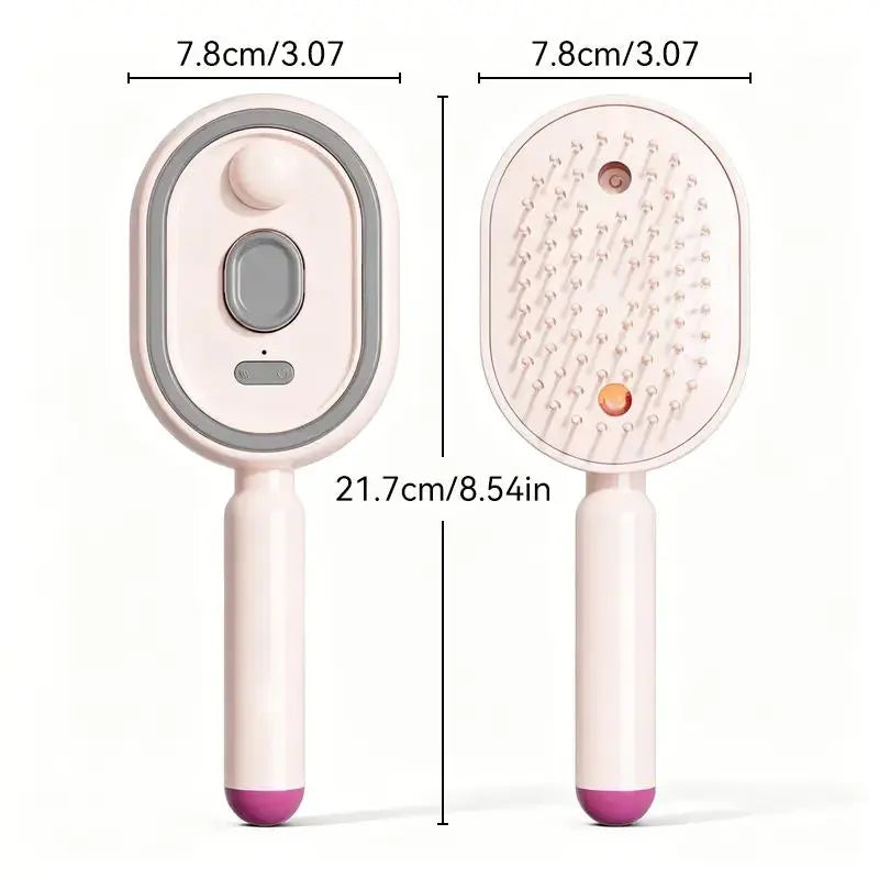 【Fathersdaygift】Multi-Function Hair Mist Spray Comb - Portable Detangling Brush with Fine Mist Nozzle, Refillable with Water, Leave-In Conditioner or Essential Oil, Suitable for All Hair Types